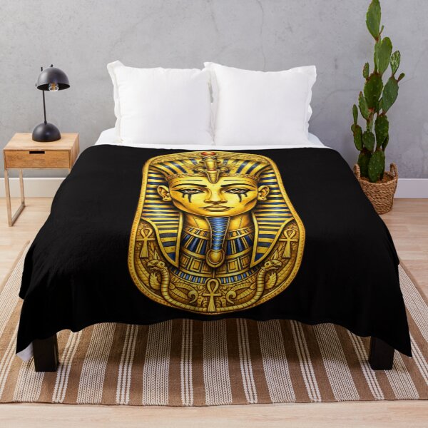 Item preview, Liquid Gold Pharaoh Mask – Ancient Egypt Tutankhamun Art designed and sold by GulfSignature.