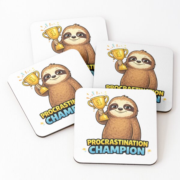 Item preview, Procrastination Champion Funny Lazy Sloth designed and sold by the-dovlat.