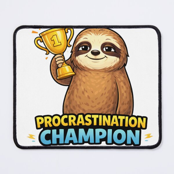 Item preview, Procrastination Champion Funny Lazy Sloth designed and sold by the-dovlat.