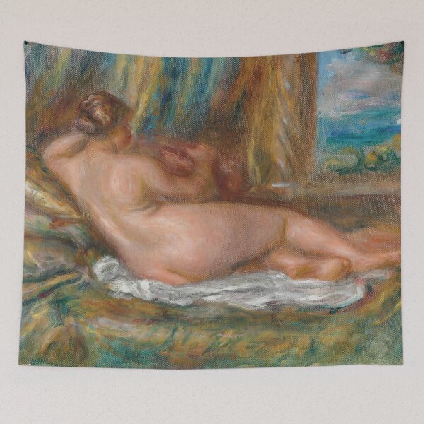 Item preview, Nu Couche Odalisque Couchee by Pierre-Auguste Renoir: Impressionist Nude Poster designed and sold by artofuniverse.