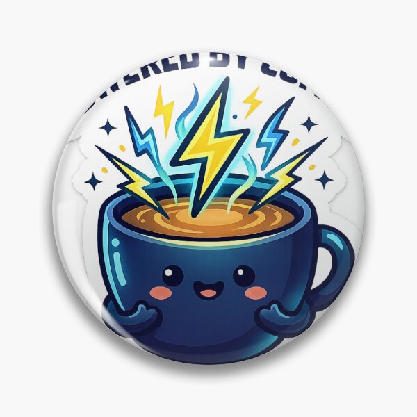 Item preview, Powered By Coffee Cute Energy Coffee Sticker designed and sold by SainiArt19.