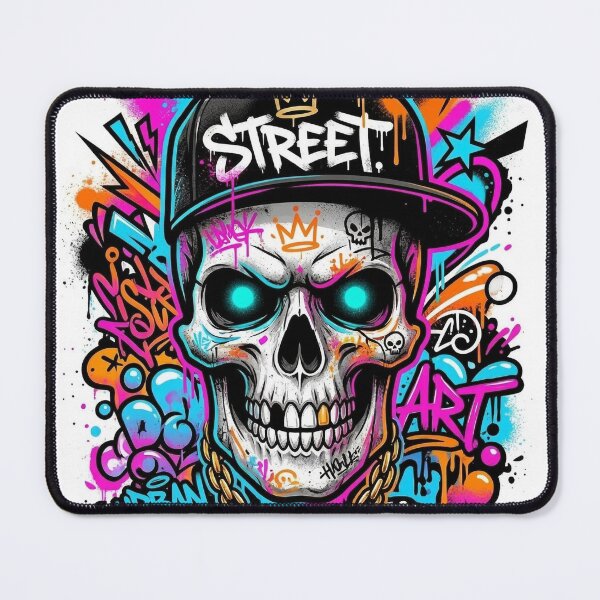 Item preview, Graffiti Skull Street Art – Urban Streetwear Style Illustration designed and sold by Beauty Hand LK.