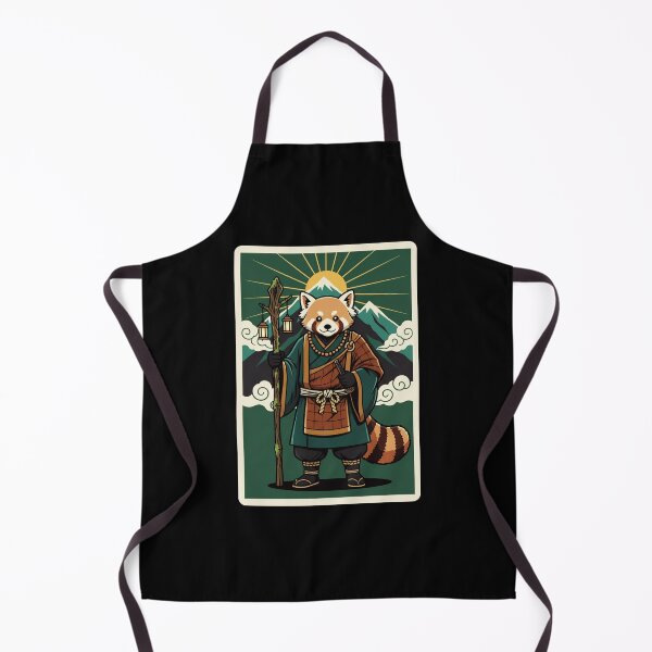 Item preview, Red Panda Monk Japanese Mountain Illustration designed and sold by JordynLadukeg65.
