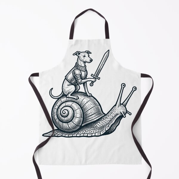 Item preview, Vinatge Whippet Riding Snail Medieval Knight Dog Lover designed and sold by DoodleTortle.