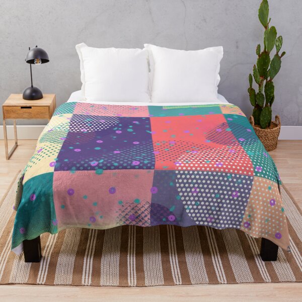 Item preview, Colorful Pastel Geometrical Abstract Pattern with Dots and Squares designed and sold by AlinaSCorner.