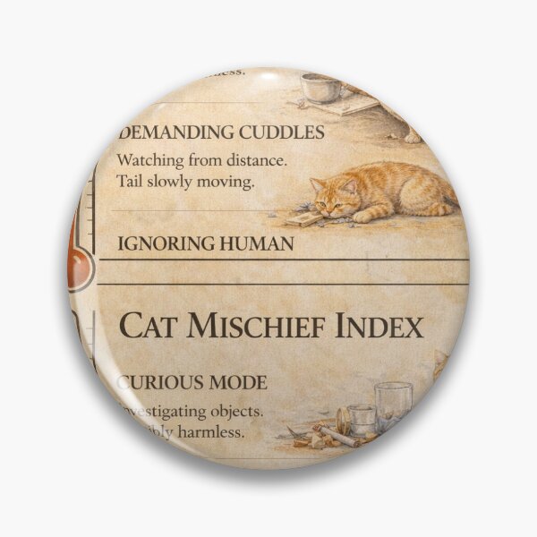 Item preview, Cat Attention Detector & Cat Mischief Index Chart designed and sold by LovelyCatGalaxy.