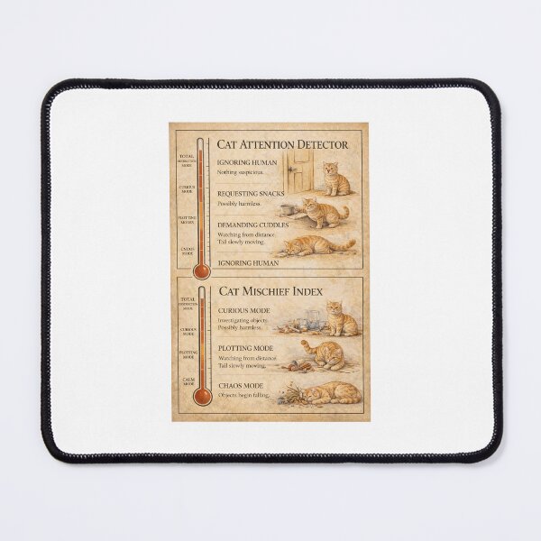 Item preview, Cat Attention Detector & Cat Mischief Index Chart designed and sold by LovelyCatGalaxy.
