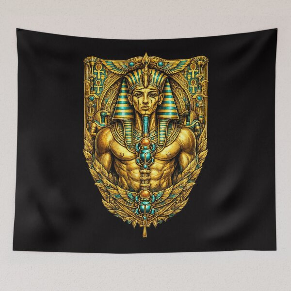 Item preview, Golden Pharaoh Tutankhamun – Ancient Egypt Royal Mask Art designed and sold by GulfSignature.