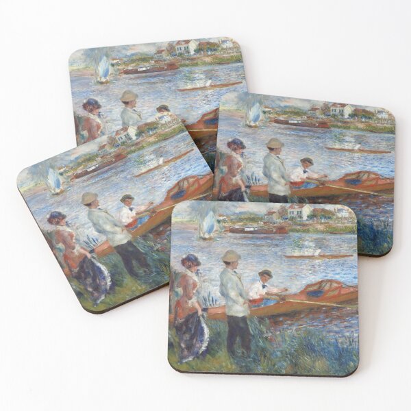 Item preview, Oarsmen at Chatou by Pierre-Auguste Renoir: Impressionist Riverside Fine Art Print designed and sold by artofuniverse.