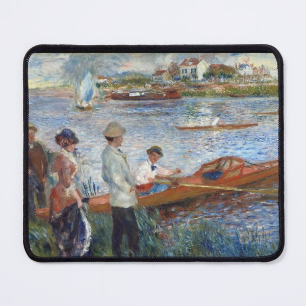 Item preview, Oarsmen at Chatou by Pierre-Auguste Renoir: Impressionist Riverside Fine Art Print designed and sold by artofuniverse.