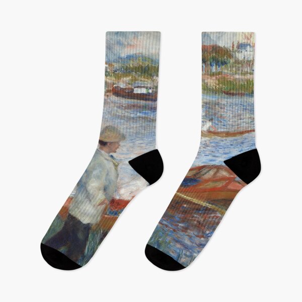 Item preview, Oarsmen at Chatou by Pierre-Auguste Renoir: Impressionist Riverside Fine Art Print designed and sold by artofuniverse.