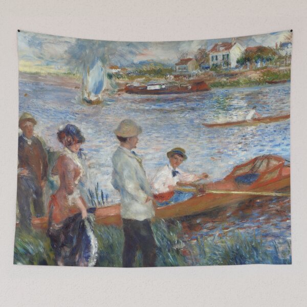 Item preview, Oarsmen at Chatou by Pierre-Auguste Renoir: Impressionist Riverside Fine Art Print designed and sold by artofuniverse.