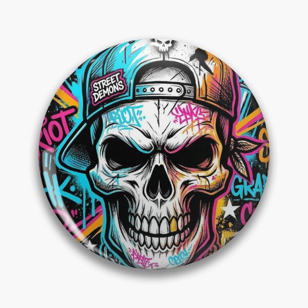 Item preview, Street Art Skull Graffiti – Cool Urban Streetwear Illustration designed and sold by Beauty Hand LK.