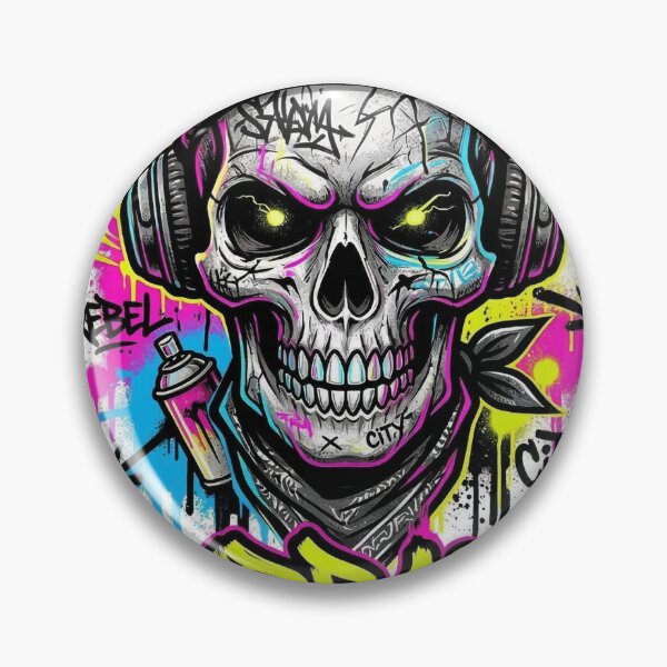 Item preview, Graffiti Skull Streetwear Design – Urban Hip Hop Aesthetic designed and sold by Beauty Hand LK.