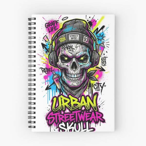 Item preview, Graffiti Skull Streetwear Design – Urban Hip Hop Aesthetic designed and sold by Beauty Hand LK.
