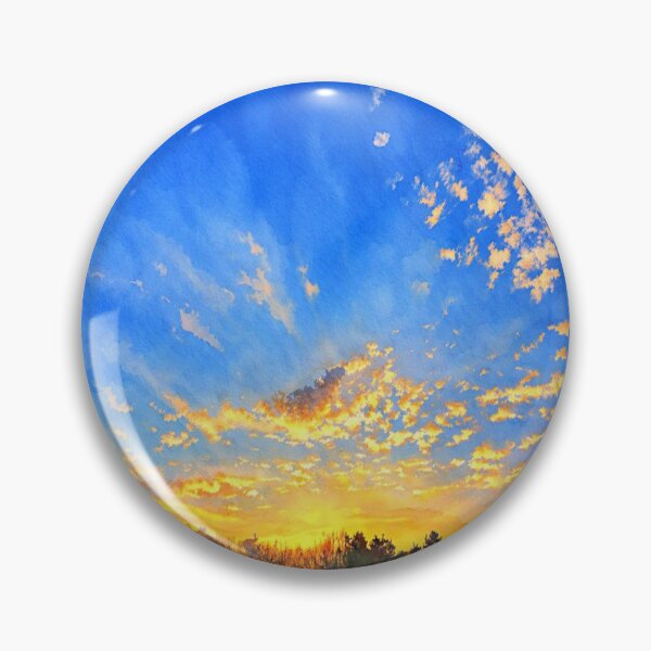 Item preview, Sunset Sky Landscape – Painterly Nature Photography Print, Warm Aesthetic designed and sold by Dlilium.