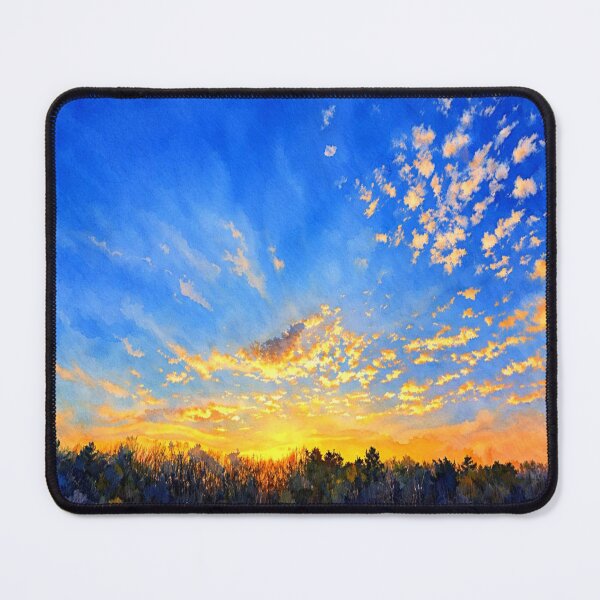 Item preview, Sunset Sky Landscape – Painterly Nature Photography Print, Warm Aesthetic designed and sold by Dlilium.