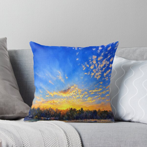 Item preview, Sunset Sky Landscape – Painterly Nature Photography Print, Warm Aesthetic designed and sold by Dlilium.