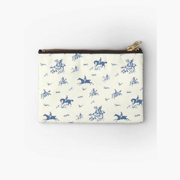 Item preview, Vintage English Country Hunting Horse Riders Hounds Blue designed and sold by tanjica.