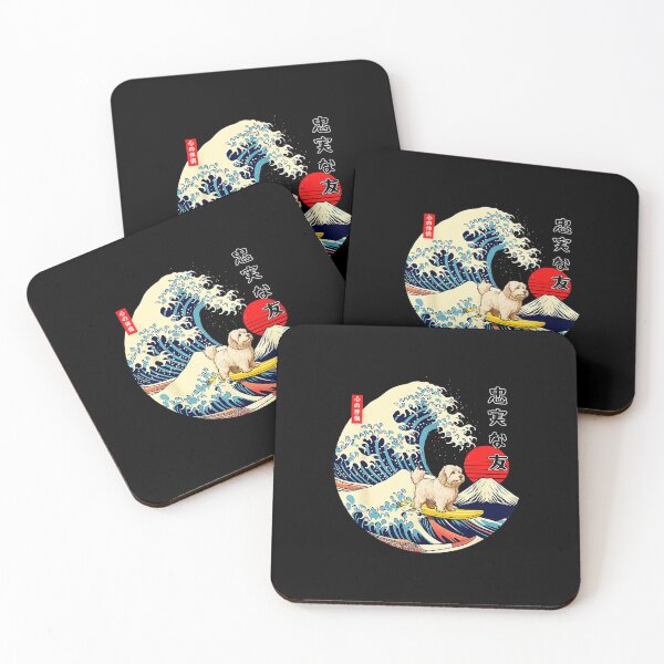 Item preview, Coton de Tulear Surfing Japanese Wave Dog designed and sold by titanlevi.