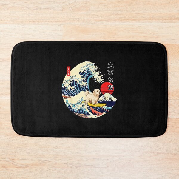 Item preview, Coton de Tulear Surfing Japanese Wave Dog designed and sold by titanlevi.