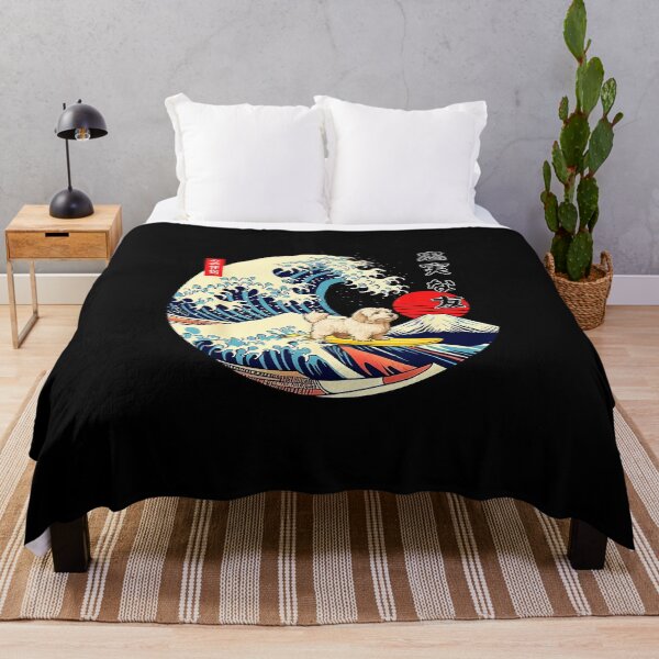 Item preview, Coton de Tulear Surfing Japanese Wave Dog designed and sold by titanlevi.