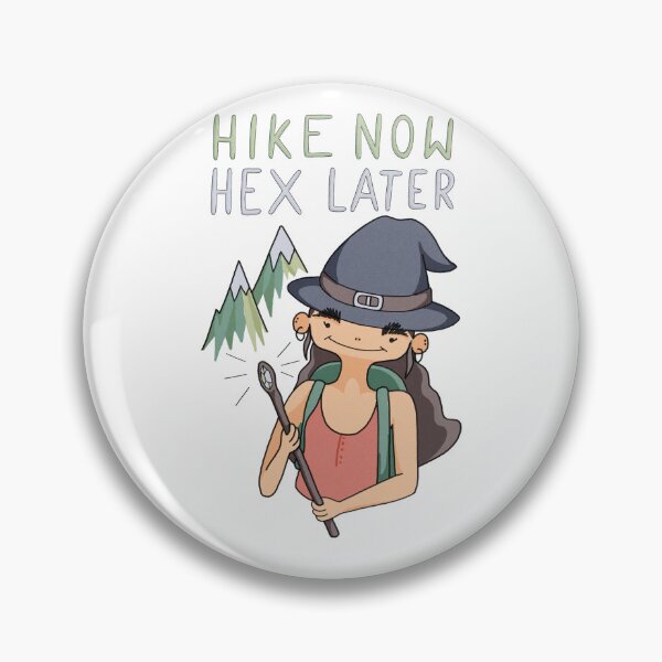 Item preview, Hike Now Hex Later - Funny Hiking Mountain Witch designed and sold by Basic Witch.