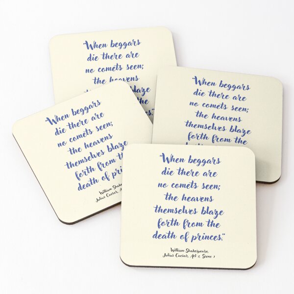 Item preview, Shakespeare Peachy Julius Caesar Quote designed and sold by CharlottePlaceArt.