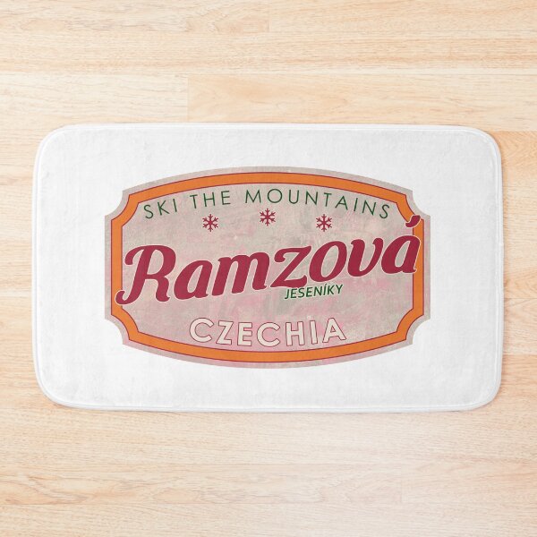 Item preview, Ramzová, Czechia, Jeseníky, Ski, textured skiing badge designed and sold by Wanderful-roads.
