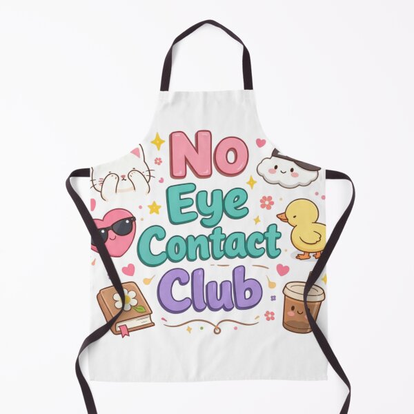 Item preview, No Eye Contact Club Cute Introvert Aesthetic Design designed and sold by Sanika arts .
