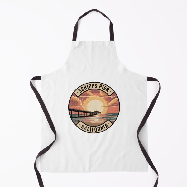Item preview, Scripps Pier California: Coastal Ocean Illustration designed and sold by CircinusStore.