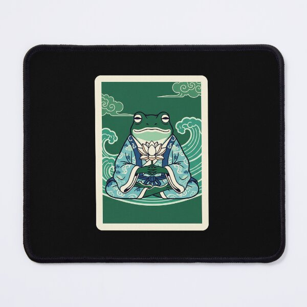 Item preview, Zen Frog Meditation Japanese Style Lotus  designed and sold by JordynLadukeg65.