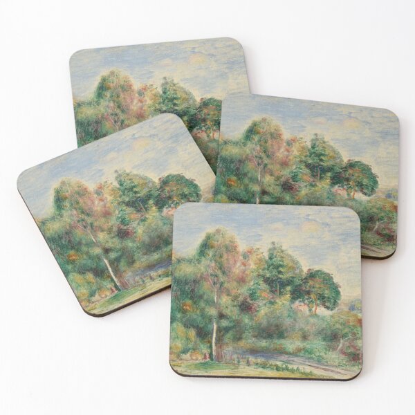Item preview, Paysage by Pierre-Auguste Renoir: Sunlit French Countryside Landscape Poster designed and sold by artofuniverse.