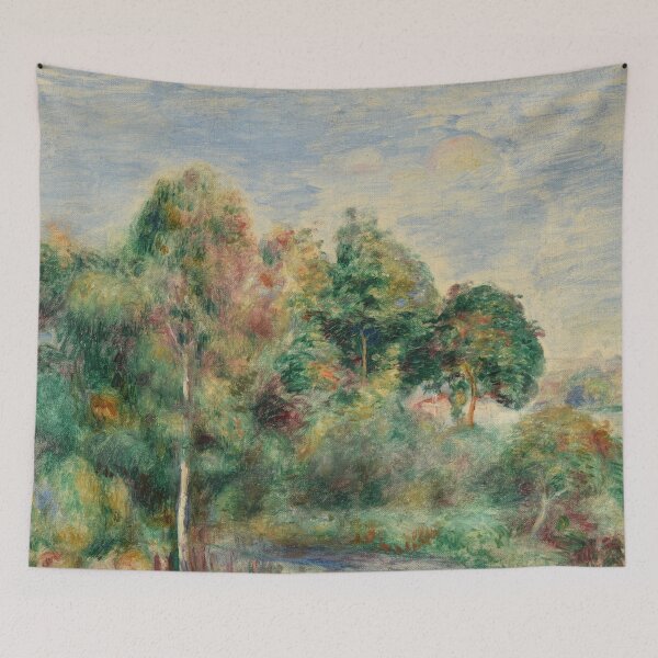 Item preview, Paysage by Pierre-Auguste Renoir: Sunlit French Countryside Landscape Poster designed and sold by artofuniverse.