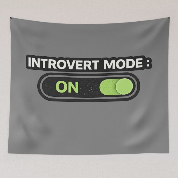 Item preview, Introvert Mode ON – Funny Introvert Switch Humor Design designed and sold by SpainDesign77.