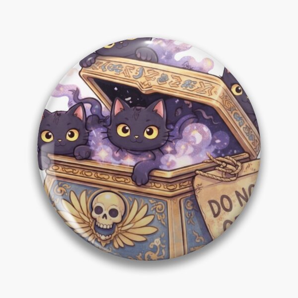 Item preview, Pandora’s Box Cats – Cute Spooky Black Cat Mythology Sticker designed and sold by MythoWorldddd.