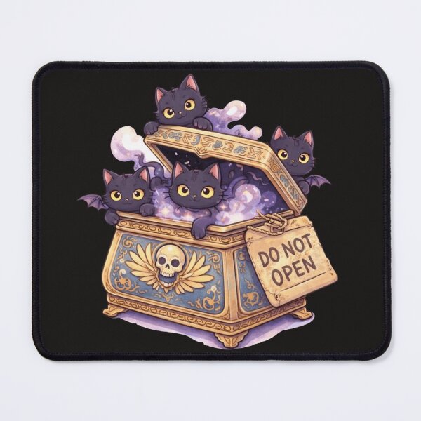 Item preview, Pandora’s Box Cats – Cute Spooky Black Cat Mythology Sticker designed and sold by MythoWorldddd.