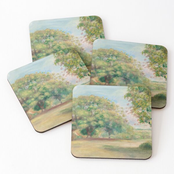 Item preview, Paysage by Pierre-Auguste Renoir: Sunlit Impressionist Countryside Poster designed and sold by artofuniverse.