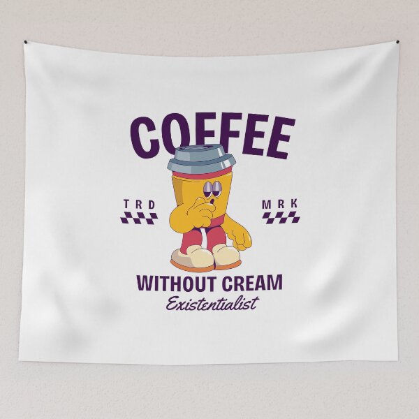 Item preview, Coffee without cream existentialist designed and sold by Peerless-Prime.