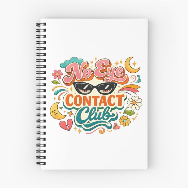 Item preview, No Eye Contact Club Cute Retro Sticker Design | Introvert Humor  designed and sold by Sanika arts .