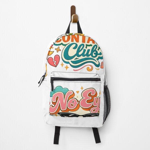 Item preview, No Eye Contact Club Cute Retro Sticker Design | Introvert Humor designed and sold by Sanika arts .