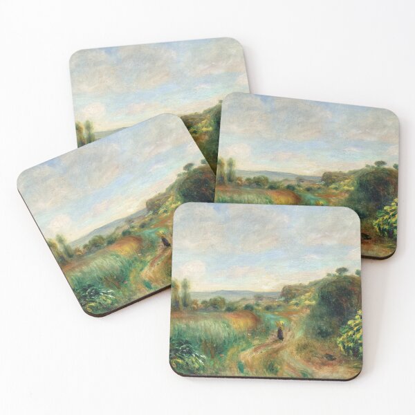 Item preview, Paysage a Cagnes by Pierre-Auguste Renoir: Tranquil Impressionist Landscape Poster designed and sold by artofuniverse.