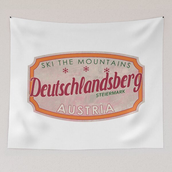 Item preview, Deutschlandsberg, Austria, Steiermark, Ski, textured skiing badge designed and sold by Wanderful-roads.