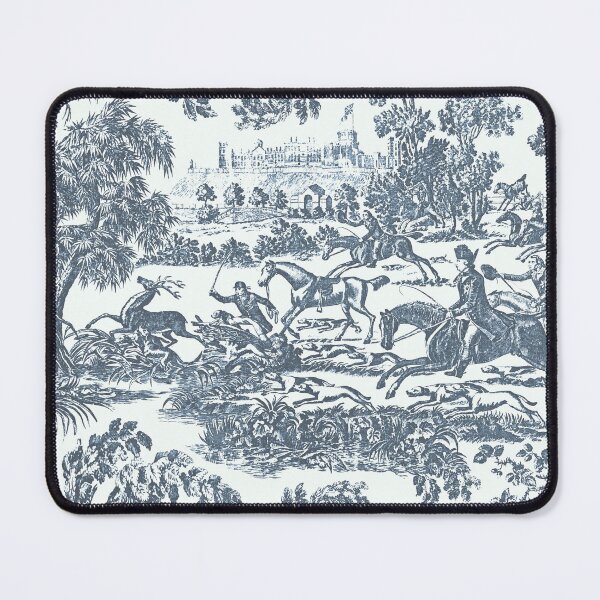 Item preview, Elegant Vintage Blue Hunting Horses and Hounds designed and sold by tanjica.