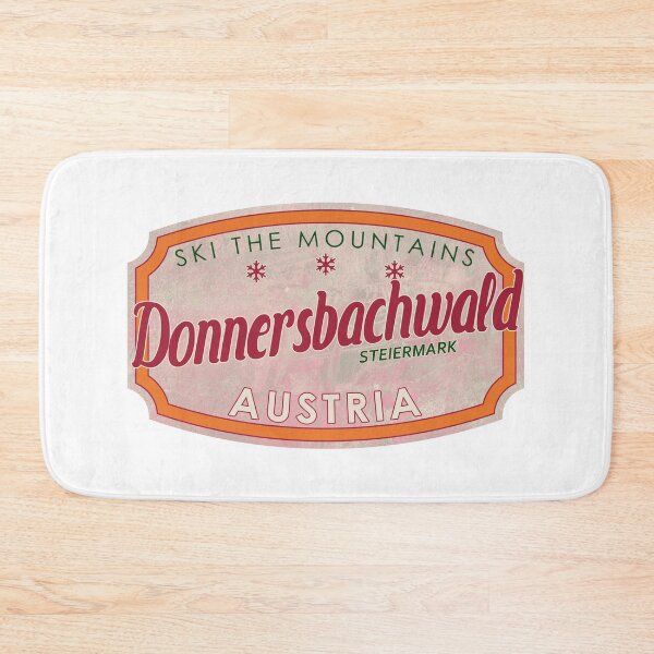 Item preview, Donnersbachwald, Austria, Steiermark, Ski, textured skiing badge designed and sold by Wanderful-roads.