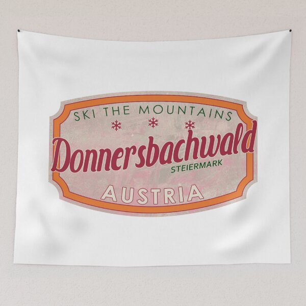 Item preview, Donnersbachwald, Austria, Steiermark, Ski, textured skiing badge designed and sold by Wanderful-roads.