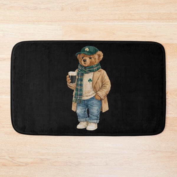 Item preview, Cute St Patricks Day Bear Drinking Beer Lucky Irish Bear Shirt designed and sold by StanaLuis.