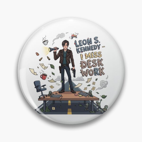 Item preview, Leon Kennedy Desk Work Funny Meme designed and sold by VitalDesigner.
