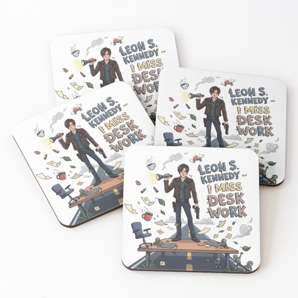 Item preview, Leon Kennedy Desk Work Funny Meme designed and sold by VitalDesigner.