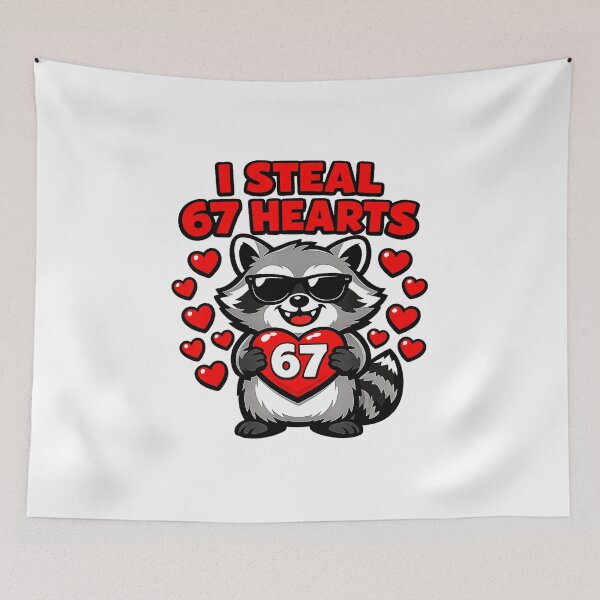 Item preview, I Steal 67 Hearts Funny Raccoon Valentine  designed and sold by gladysenglish.